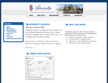 Tablet Screenshot of admiraltyleasing.ca
